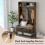 Casart 170cm Tall Hall Tree 4-in-1 Coat Rack Freestanding Entryway Bench 7