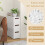 Casart Narrow Storage Cabinet For Small Space 3-Drawer Rolling Organizer Unit 5