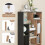 Casart 120cm Tall Bookshelf Modern Geometric Bookcase Book Storage Organizer 5