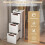 Casart Narrow Storage Cabinet For Small Space 3-Drawer Rolling Organizer Unit 6