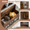 Casart 170cm Tall Hall Tree 4-in-1 Coat Rack Freestanding Entryway Bench 5