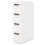 Casart Narrow Storage Cabinet For Small Space 4-Drawer Rolling Organizer Unit 10