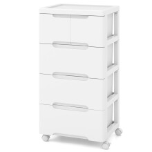 Rolling Storage Cabinet Vertical Storage Unit with 5 Drawers