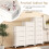 Casart Rolling Storage Cabinet Vertical Storage Unit with 5 Drawers 5