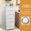 Casart Rolling Storage Cabinet Vertical Storage Unit with 7 Drawers 7