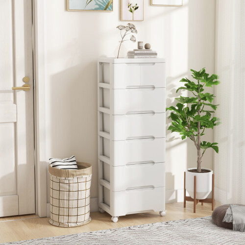 Casart Rolling Storage Cabinet Vertical Storage Unit with 7 Drawers 2