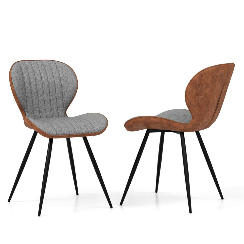 Casart 2Pcs Armless Dining Chair Modern Accent Chairs Upholstered Leisure Chair
