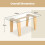 Casart Rectangle Coffee Table Modern Tempered Glass Top Accent Table Sofa Center Table 2