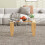 Casart Rectangle Coffee Table Modern Tempered Glass Top Accent Table Sofa Center Table 5