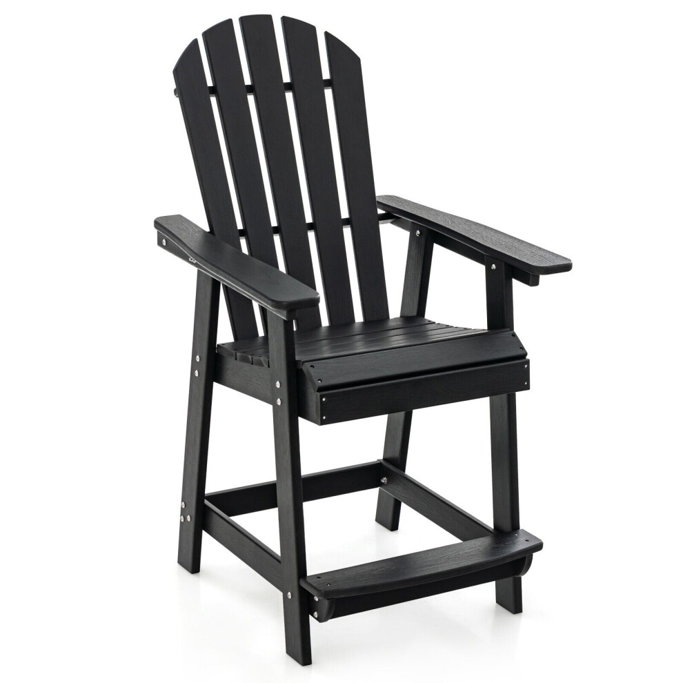 Casart Outdoor Adirondack Bar Stool Hdpe Patio Chair Garden Counter Height Bar Stool