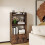 Casart Bookcase with Drawer Freestanding Bookshelf w/ 3-Tier Open Shelf Rustic Brown 8