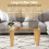 Casart Rectangle Coffee Table Modern Tempered Glass Top Accent Table Sofa Center Table 8
