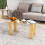 Casart Rectangle Coffee Table Modern Tempered Glass Top Accent Table Sofa Center Table 3