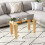 Casart Rectangle Coffee Table Modern Tempered Glass Top Accent Table Sofa Center Table 4