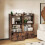 Casart Bookcase with Drawer Freestanding Bookshelf w/ 3-Tier Open Shelf Rustic Brown 9
