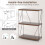 Casart 3-Tier Multipurpose Display Rack Industrial Storage Shelving Unit 6