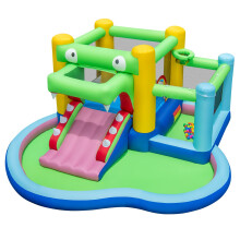 Inflatable Bounce House 5-in-1 Crocodile Water Park with Slide