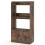 Casart Bookcase with Drawer Freestanding Bookshelf w/ 3-Tier Open Shelf Rustic Brown 10