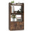 Casart Bookcase with Drawer Freestanding Bookshelf w/ 3-Tier Open Shelf Rustic Brown 1