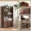 Casart Bookcase with Drawer Freestanding Bookshelf w/ 3-Tier Open Shelf Rustic Brown 7