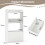 Casart Bookcase with Drawer Freestanding Bookshelf w/ 3-Tier Open Shelf White 2