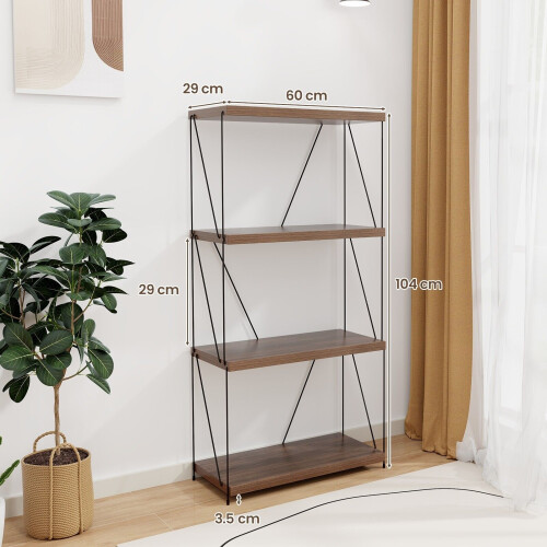 Casart 4-Tier Multipurpose Display Rack Industrial Storage Shelving Unit 1
