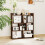 Casart 7 Cubes Open-back Bookshelf Home Storage Display Shelf Walnut 4