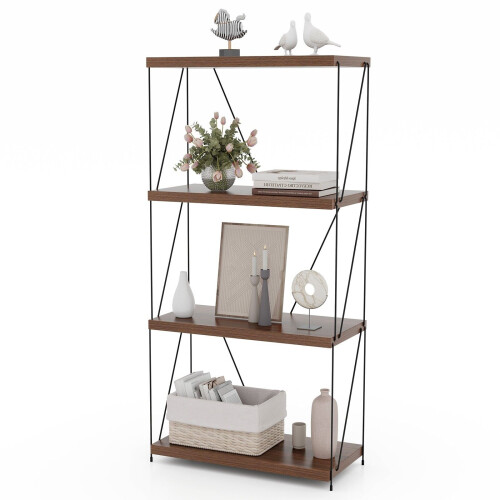 Casart 4-Tier Multipurpose Display Rack Industrial Storage Shelving Unit