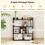 Casart 7 Cubes Open-back Bookshelf Home Storage Display Shelf Walnut 9