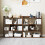 Casart 7 Cubes Open-back Bookshelf Home Storage Display Shelf Walnut 3