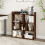 Casart 7 Cubes Open-back Bookshelf Home Storage Display Shelf Walnut 6