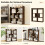 Casart 7 Cubes Open-back Bookshelf Home Storage Display Shelf Walnut 5