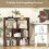Casart 7 Cubes Open-back Bookshelf Storage Display Shelf Wooden Bookcase Walnut 3