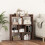 Casart 7 Cubes Open-back Bookshelf Storage Display Shelf Wooden Bookcase Walnut 5