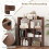 Casart 7 Cubes Open-back Bookshelf Storage Display Shelf Wooden Bookcase Walnut 2