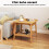 Casart Side Table Bamboo Sofa Side Table w/Faux Rattan Storage Shelf-Natural 2