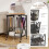 Casart Record Player Stand Turntable Stand Vinyl Storage Cabinet Grey 9