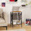 Casart Record Player Stand Turntable Stand Vinyl Storage Cabinet Grey 6