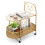Casart Mobile Glass Coffee Table 2-Tier Modern Cocktail Table-Golden 1
