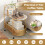 Casart Mobile Glass Coffee Table 2-Tier Modern Cocktail Table-Golden 8