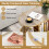 Casart Mobile Glass Coffee Table 2-Tier Modern Cocktail Table-Golden 9