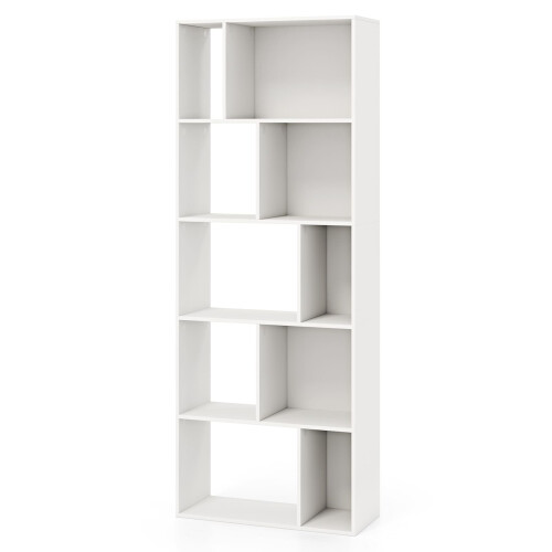 Casart 5-tier Bookshelf Bookcase Home Organizer Display Shelf