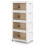 Casart 4 Pack Stackable Storage Cabinet Folding Home Organizer Lockable Wheels 44 Gal 7