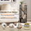Casart Tree Bookshelf 4 Tier Floor Standing Storage Organizer with Drawer 5