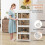 Casart 4 Pack Stackable Storage Cabinet Folding Home Organizer Lockable Wheels 44 Gal 4
