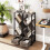 Casart Tree Bookshelf 4 Tier Floor Standing Storage Organizer with Drawer 7