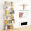 Casart 5-Tier Geometric Bookcase 157CM S-Shaped Bookshelf 4