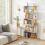Casart 5-Tier Geometric Bookcase 157CM S-Shaped Bookshelf 7