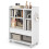 Casart Mobile Storage Cabinet Floor Storage Organizer w/Drawer-White 1