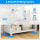 Casart Mobile Storage Cabinet Floor Storage Organizer w/Drawer-White 6
